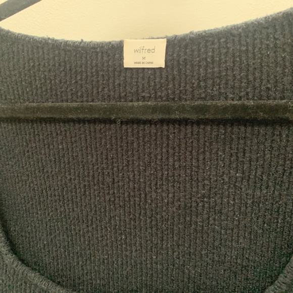 Aritzia Wilfred Kirsty Sweater - Black, Square Neck, Size M - Picture 9 of 11